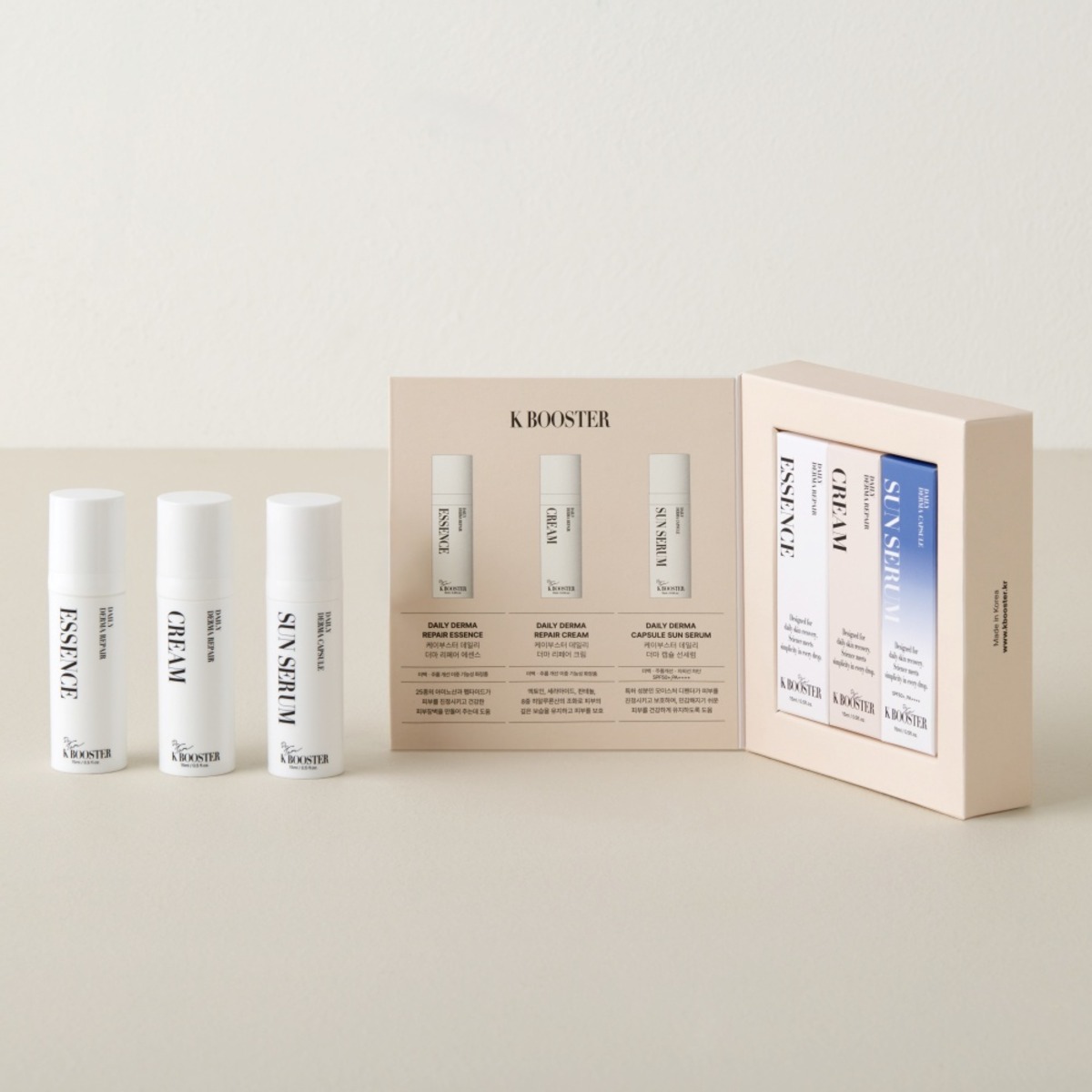(한정판매) 쁘띠 키트 더마 에센스+크림+선세럼 15ml